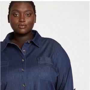 Universal Standard Classic Denim Shirt 3xs